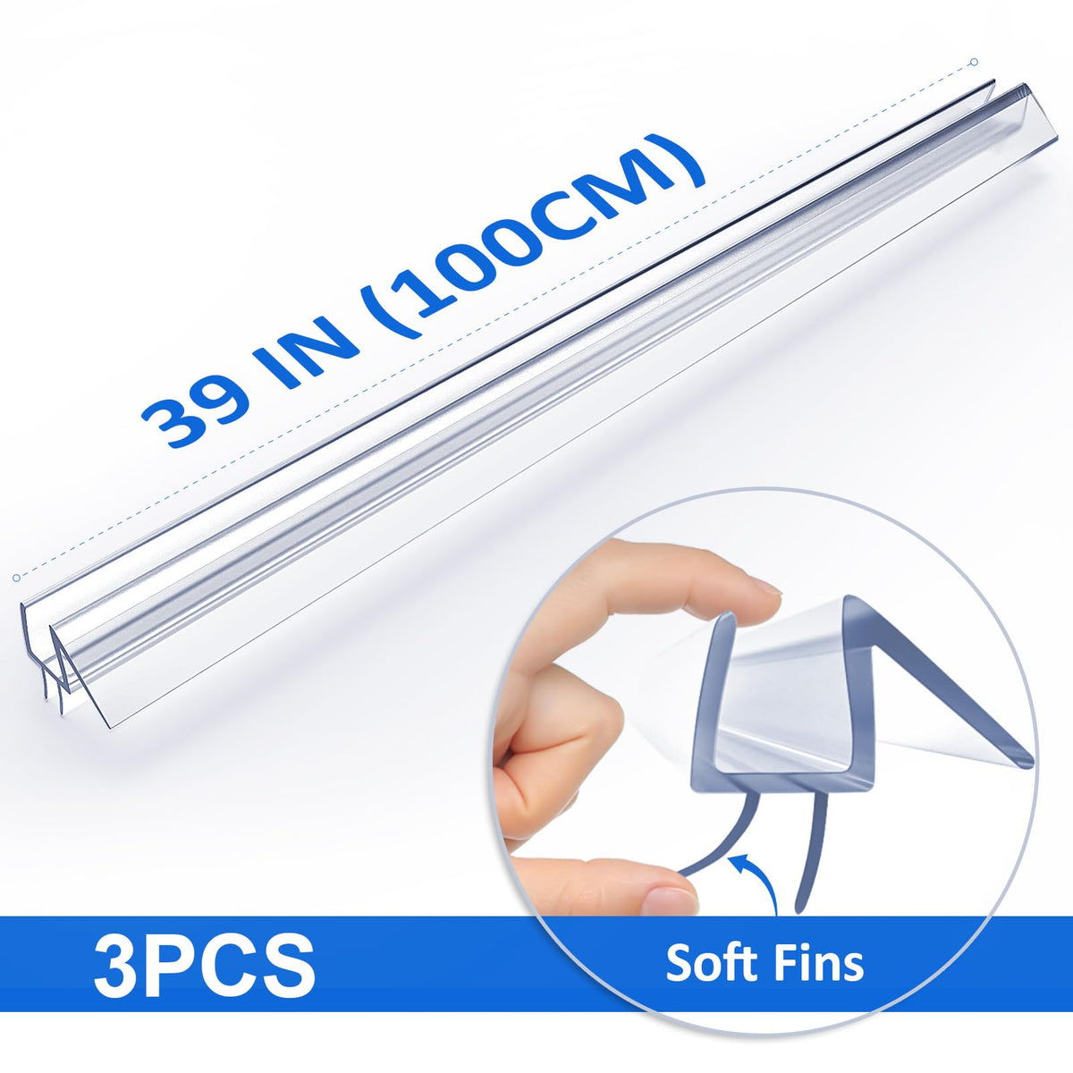 Yecaye frameless seal with soft rubber fin for smooth operation