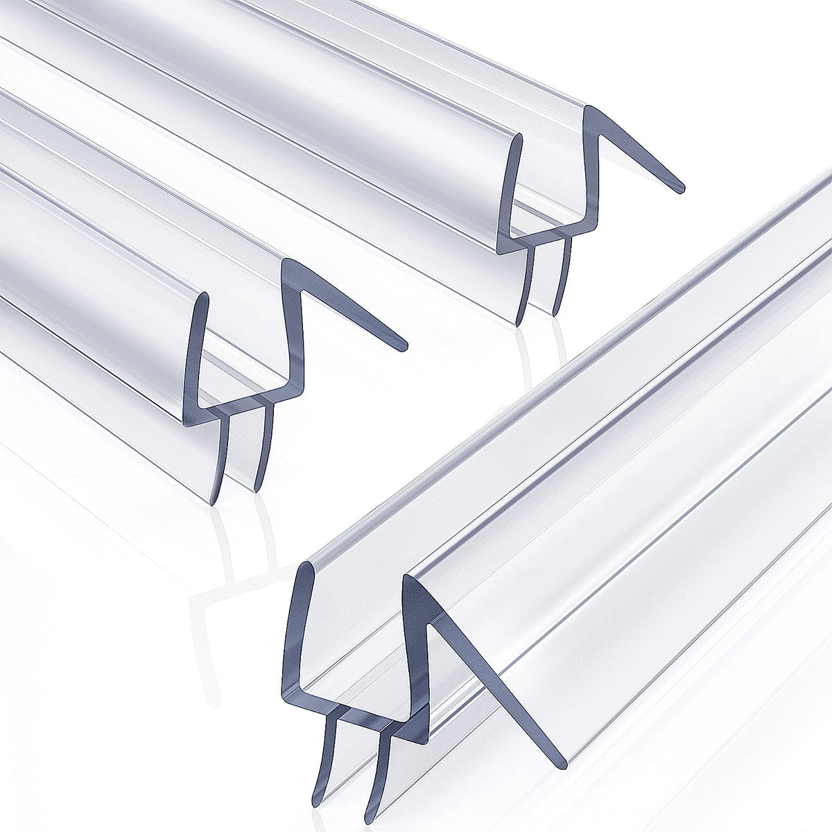 Yecaye shower door bottom seal for 3/8-inch glass, tight water barrier