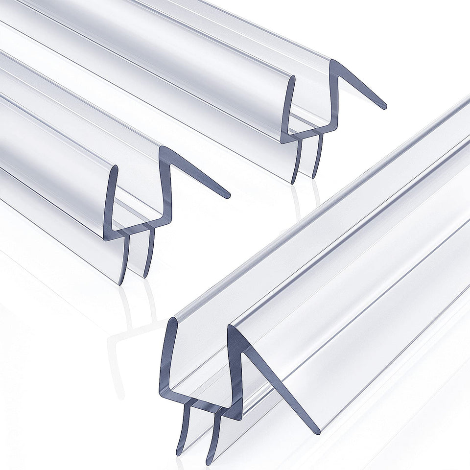 Yecaye shower door bottom seal for 3/8-inch glass, tight water barrier