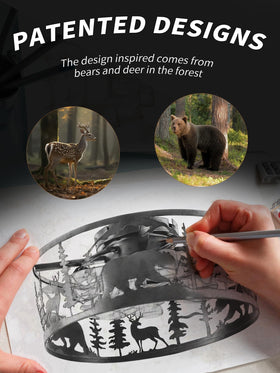 YEDAORL bear-deer shade adds vintage charm with ambient lighting