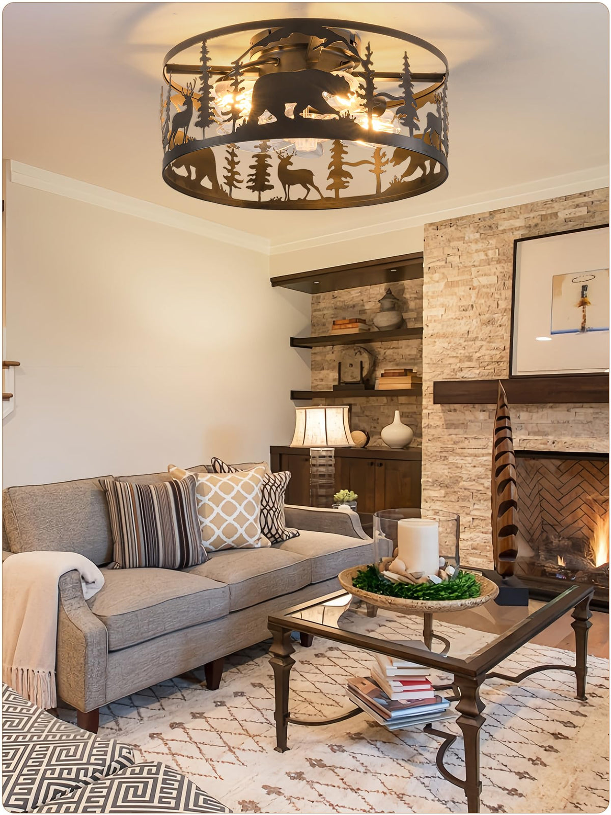 YEDAORL rustic black fandelier finish for modern farmhouse spaces