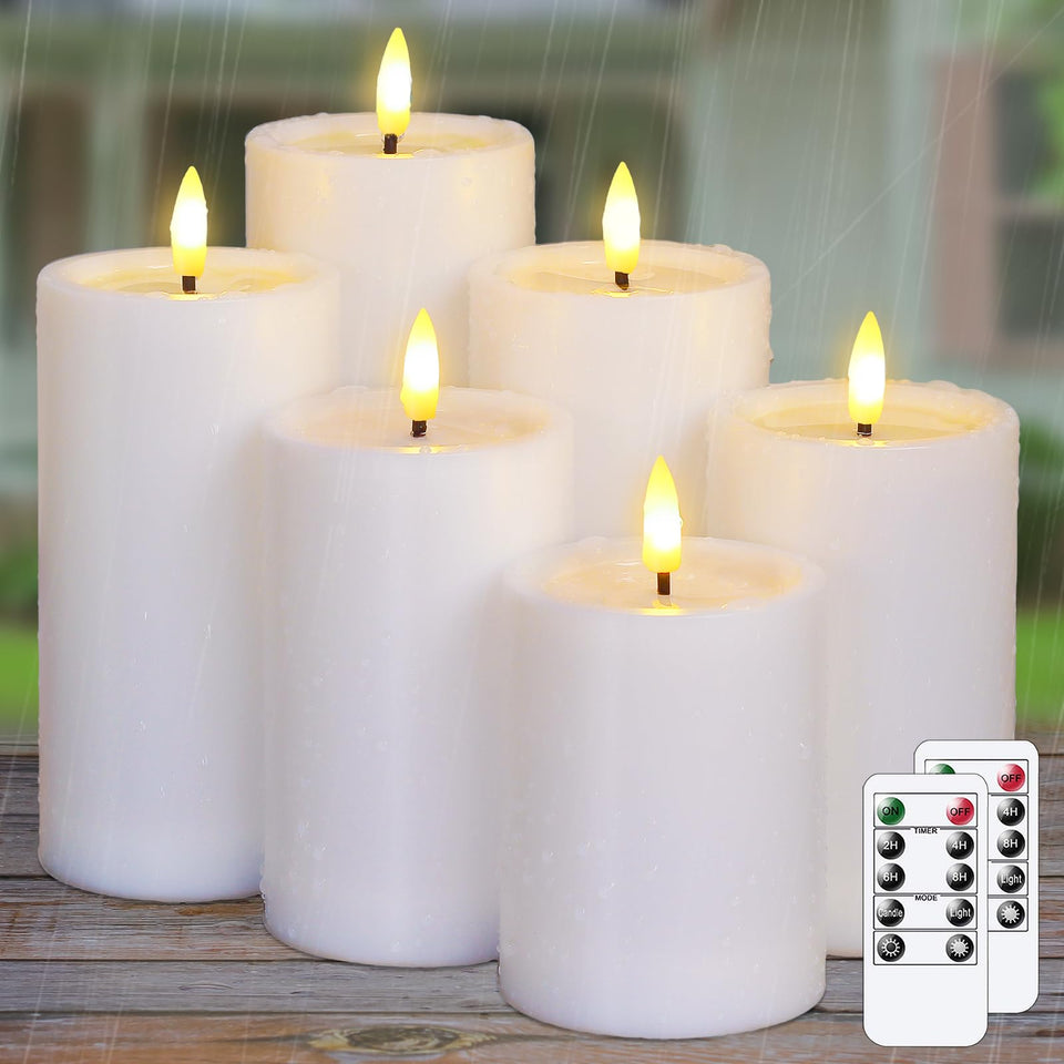 Yeelida outdoor flameless candles illuminate patios with weatherproof glow