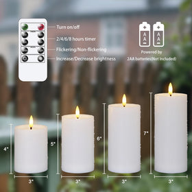 Yeelida waterproof candles on garden table showing soft glow