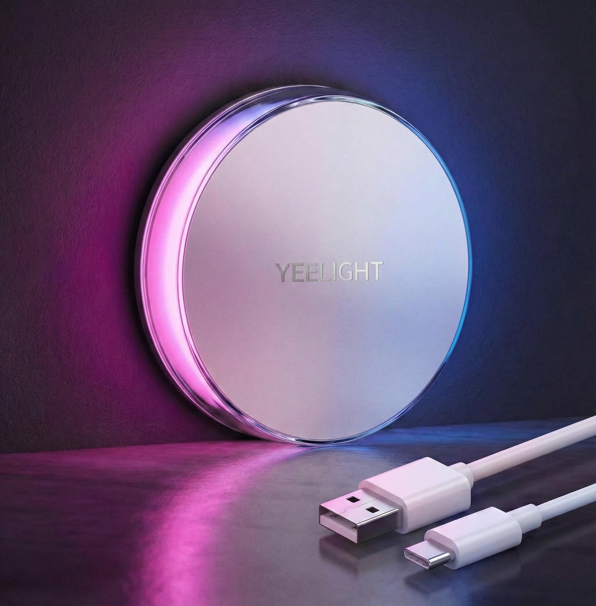 YEELIGHT motion sensor night light detects movement up to 16 feet for hands-free safety.