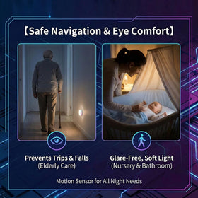 YEELIGHT rechargeable night light with Type-C charging, no outlet needed.