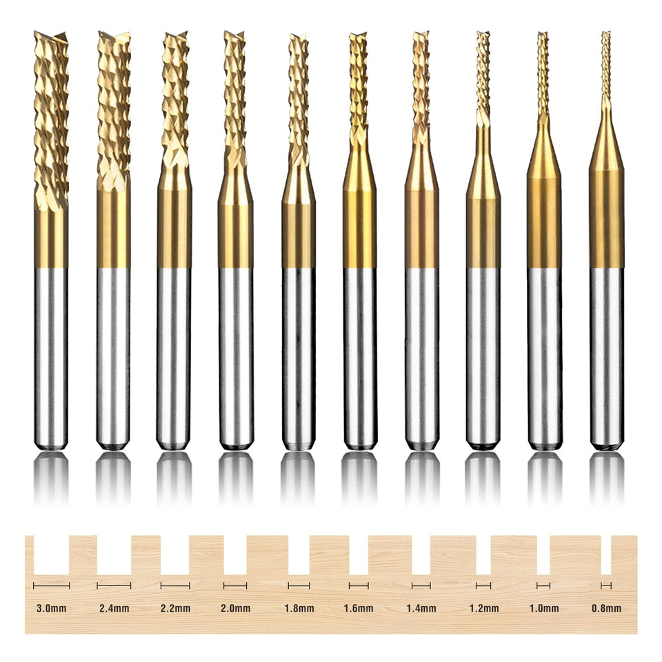 YEEZUGO titanium-coated cutter 0.8mm for precise engraving on wood and plastic
