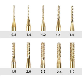 YEEZUGO titanium-coated cutter 1.0mm with 1/8 shank for PCB and metal work