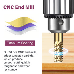 YEEZUGO titanium-coated cutter 1.6mm for smooth 3D relief on wood and resin