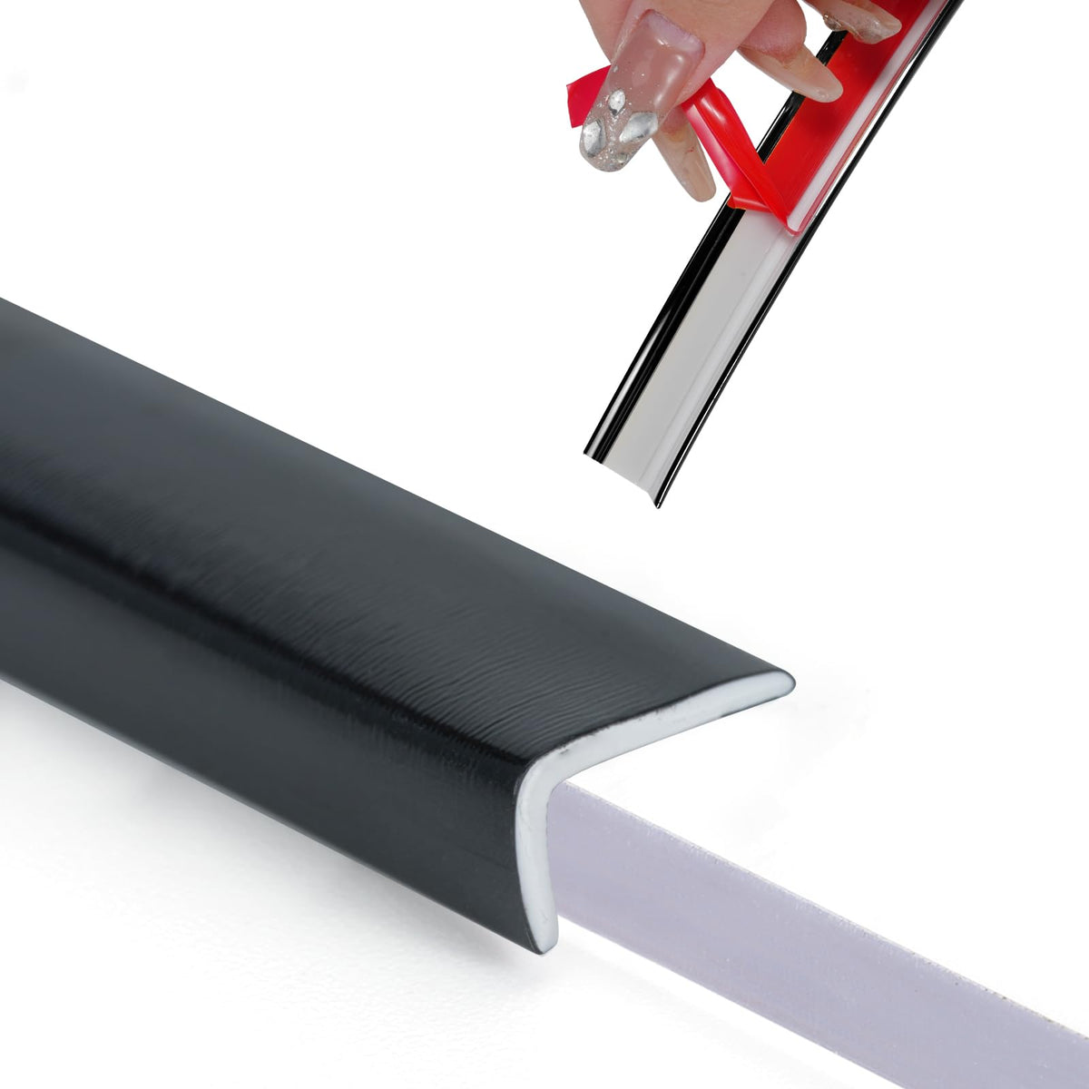 YEFANXI peel and stick corner trim in black for durable 90-degree edge coverage