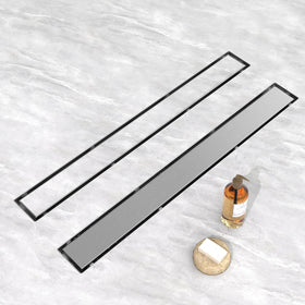 YEFU 24-inch nickel shower drain with tile insert for seamless installation and drainage