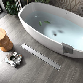 Removable grate on YEFU shower drain for easy cleaning