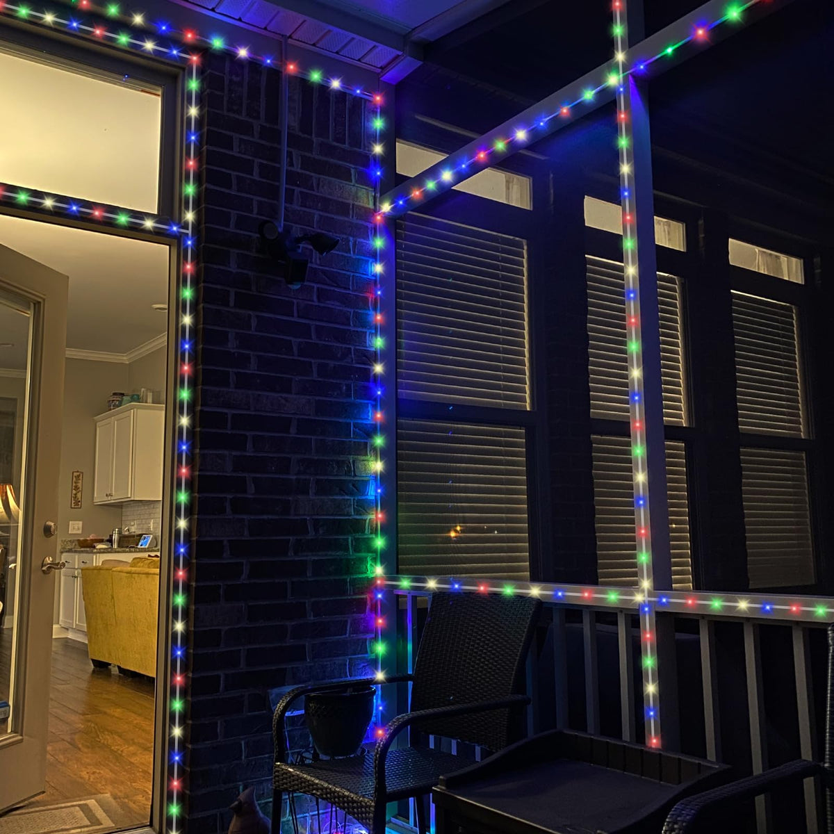YEGUO clear-thin-tube LEDs blend discreetly in outdoor spaces.