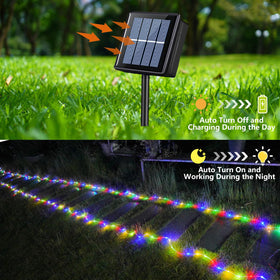YEGUO IP44 waterproof rating supports all-weather outdoor use.