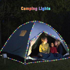 YEGUO lights create warm garden and patio ambience after sunset.