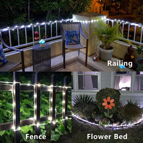 YEGUO 100 LEDs per 33ft provide bright, even illumination.