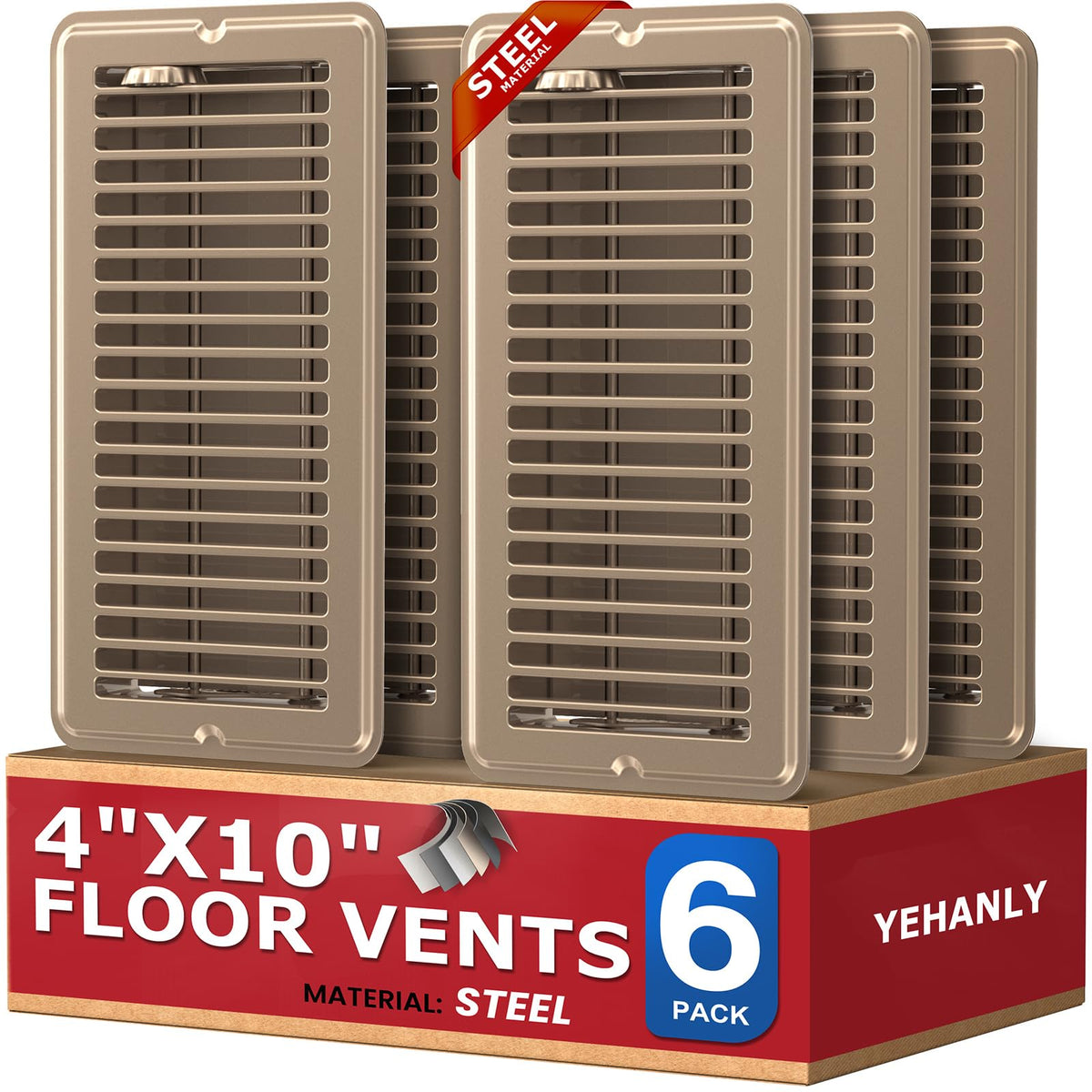 YEHANLY brown 6-pack package shot conveys value and consistency.