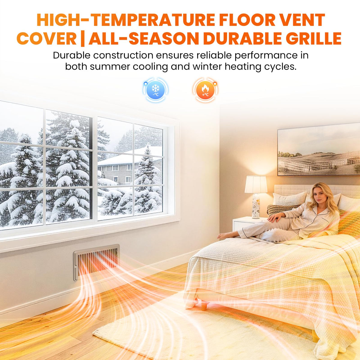 YEHANLY flush-fit floor vent in hallways minimizes trip hazards.