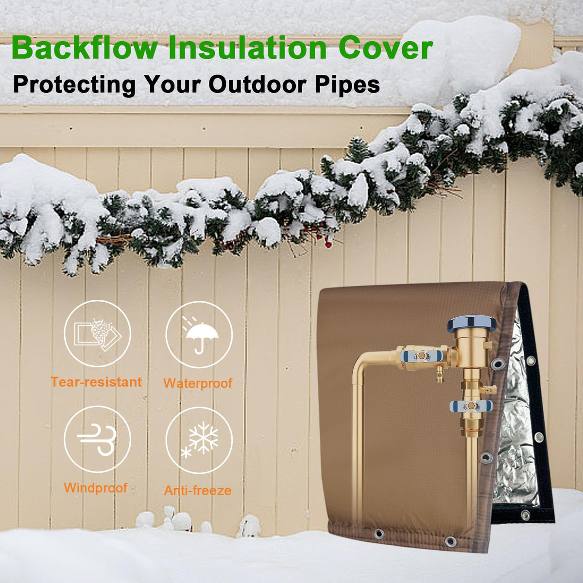 Anti-theft grommets on Yehchi insulation cover add security outdoors.