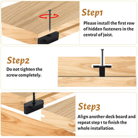 Yeipower fasteners create a clean, fastener-free deck surface