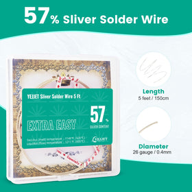 YEJJET solder wire close-up showing flow for jewelry repairs