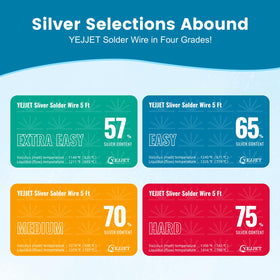 YEJJET silver solder wire 5ft spool indicates long-use supply for projects