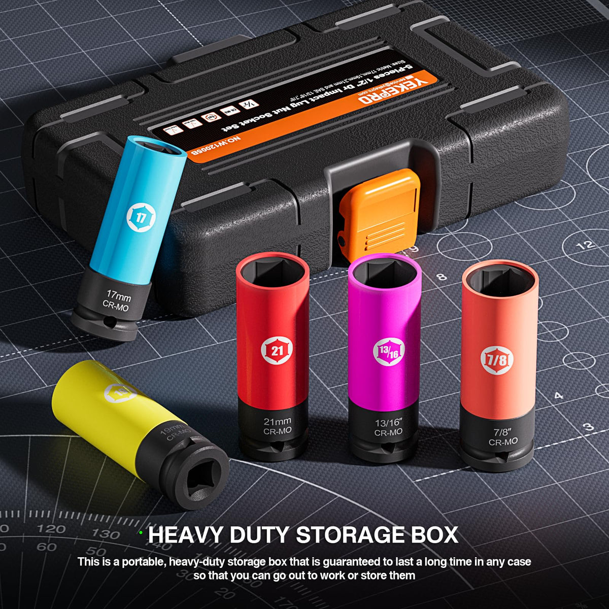 YEKEPRO color-coded sleeve helps quick size identification without guessing