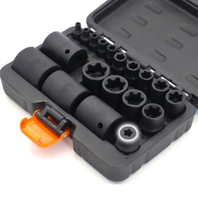 YEKEPRO External Torx Plus 19pc socket set in a compact toolbox for organized automotive tasks.