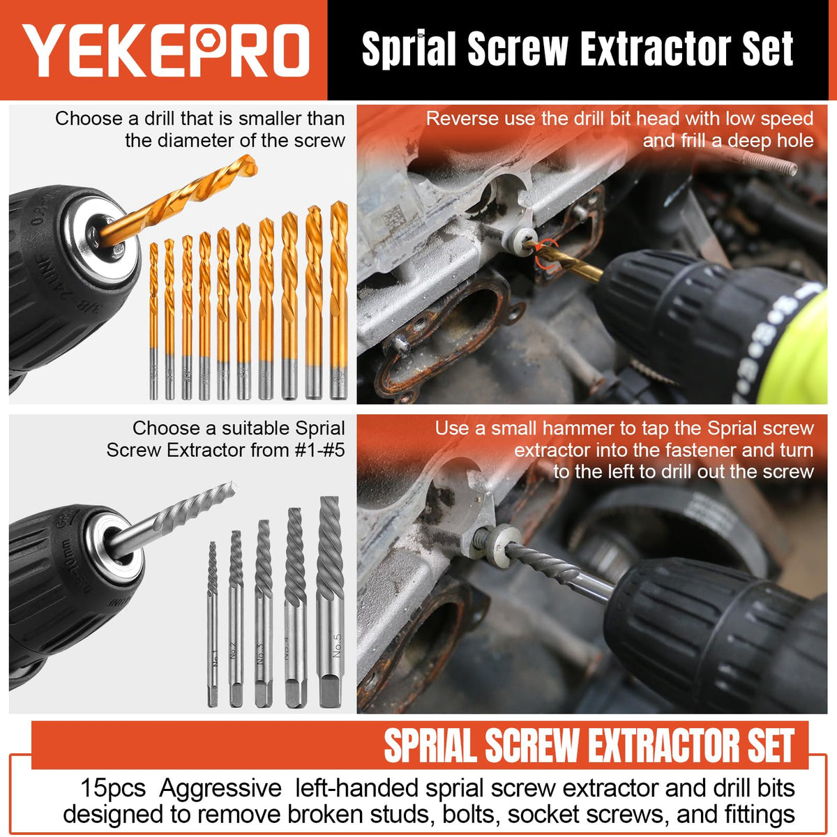 YEKEPRO durable chrome molybdenum steel construction for long-lasting use.