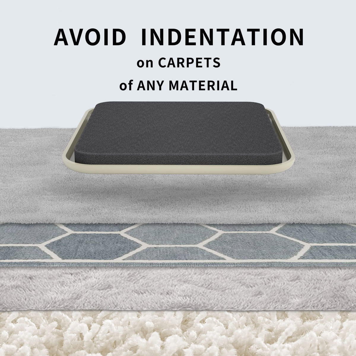 Yelanon bottom felt pad provides cushioning and floor protection during moves