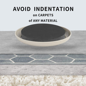 Yelanon round beige sliders on carpet reduce friction while moving heavy furniture