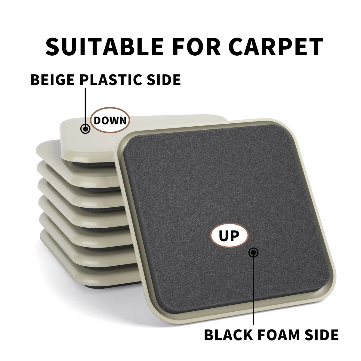 Yelanon slider under dresser protects floors during repositioning and reduces noise