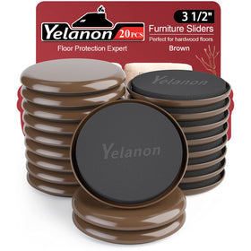Yelanon furniture sliders under table legs protecting hardwood floors during movement.