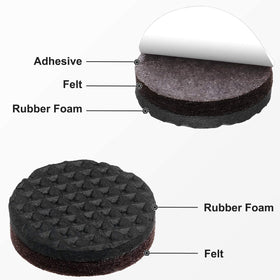 Close-up of Yelanon pads shows strong adhesive for reliable grip on hardwood surfaces