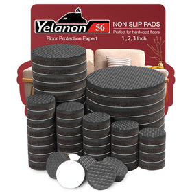 Yelanon Non Slip Furniture Pads packshot with 56 pieces protects chair and table legs