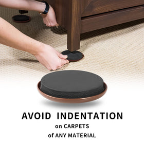 Yelanon self-adhesive sliders being applied to furniture legs.