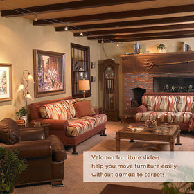 Yelanon Slider set under sofa enables quiet, smooth shifts