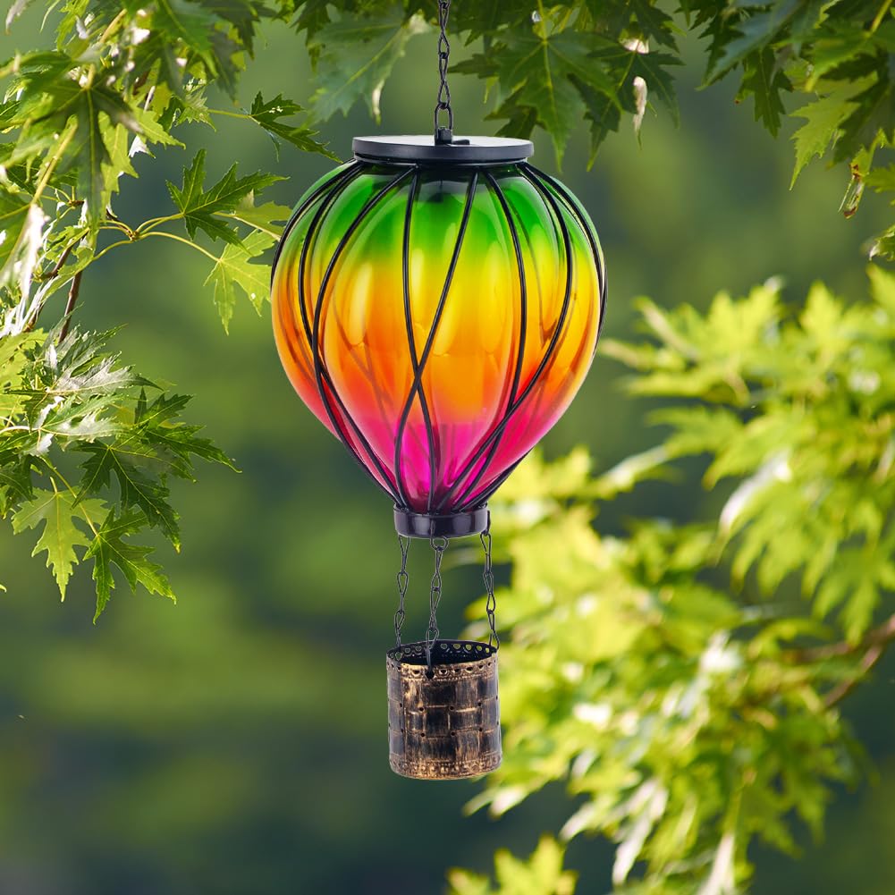YELENEW solar panel on top captures daytime energy for night use.