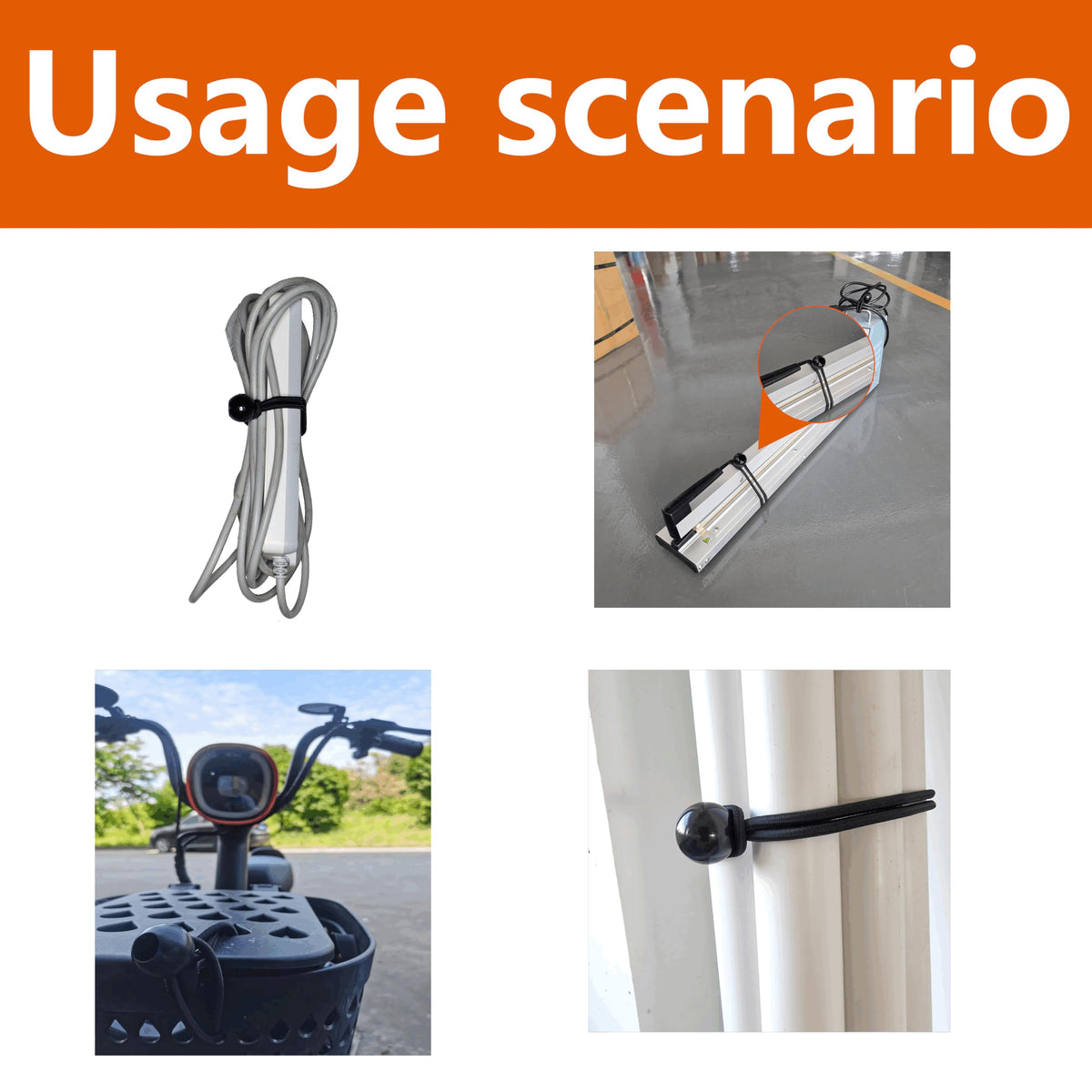 Yelier ball bungee cord used for tent setup and securing gear