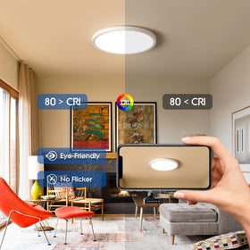 YELIOLED energy-saving claim with 24W output highlights 80% efficiency vs incandescent.