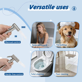 Yellara bidet sprayer adjustable-water-pressure offers gentle to deep cleaning.