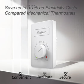 White finish of YeloDeer thermostat blends with modern interiors