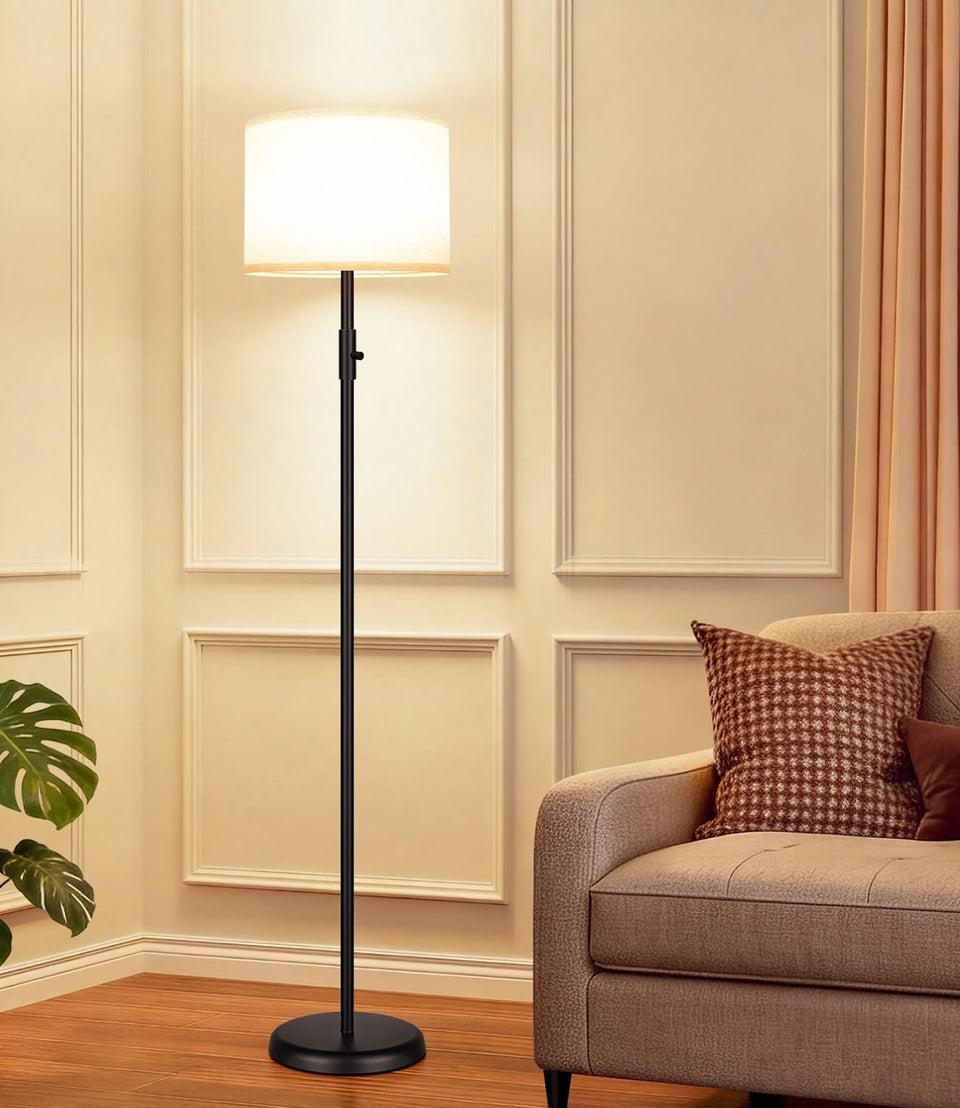 Yemela dimmable floor lamp with 1000-lumen bulb for versatile brightness control.