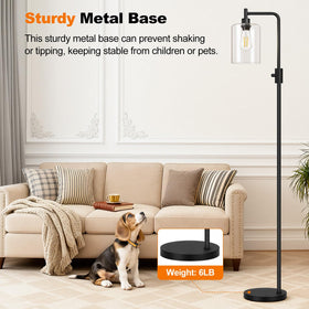 Yemela floor lamp includes 900lm LED bulb for immediate use.