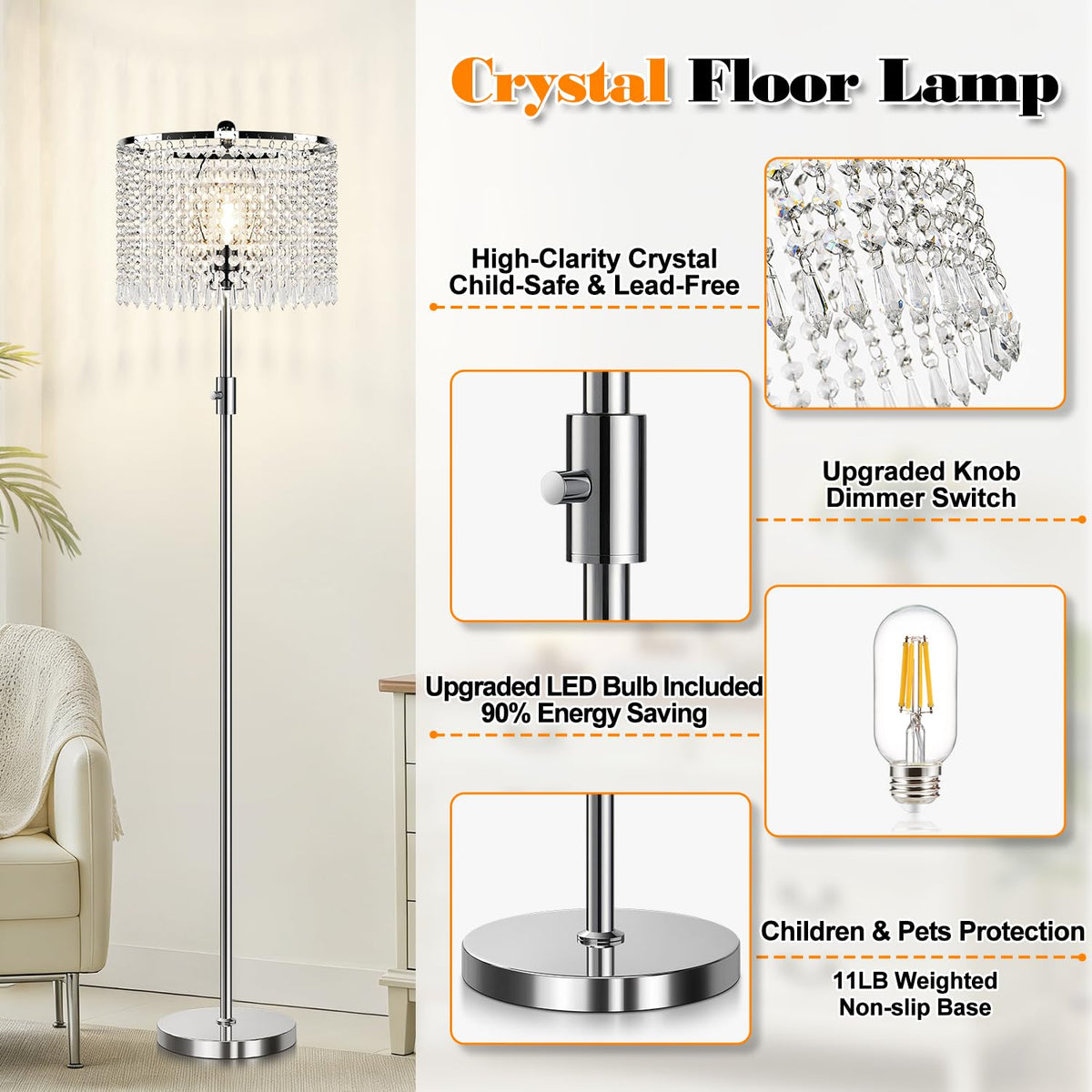 Yemela crystal sparkle reflects light with diamond-like shine