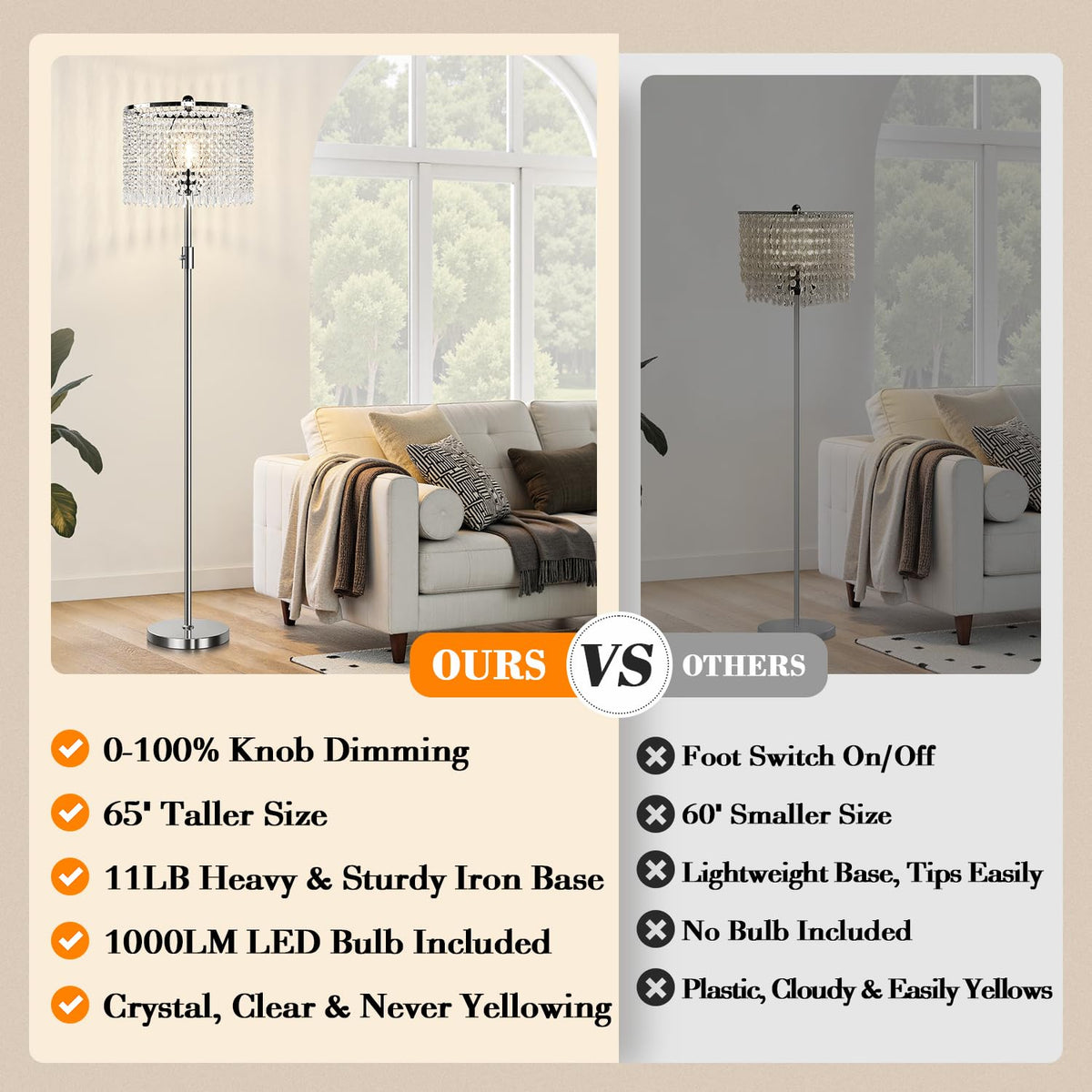 Yemela lamp stepless dimming control for mood lighting