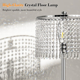 Yemela tall silver finish matches modern living rooms