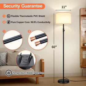 Yemela warm 3000K light offers flicker-free comfort for reading.