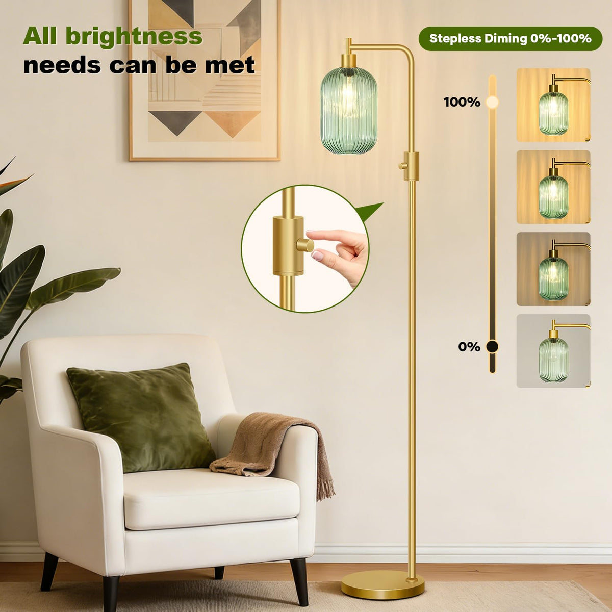Yemela weighted base keeps the lamp stable around kids and pets