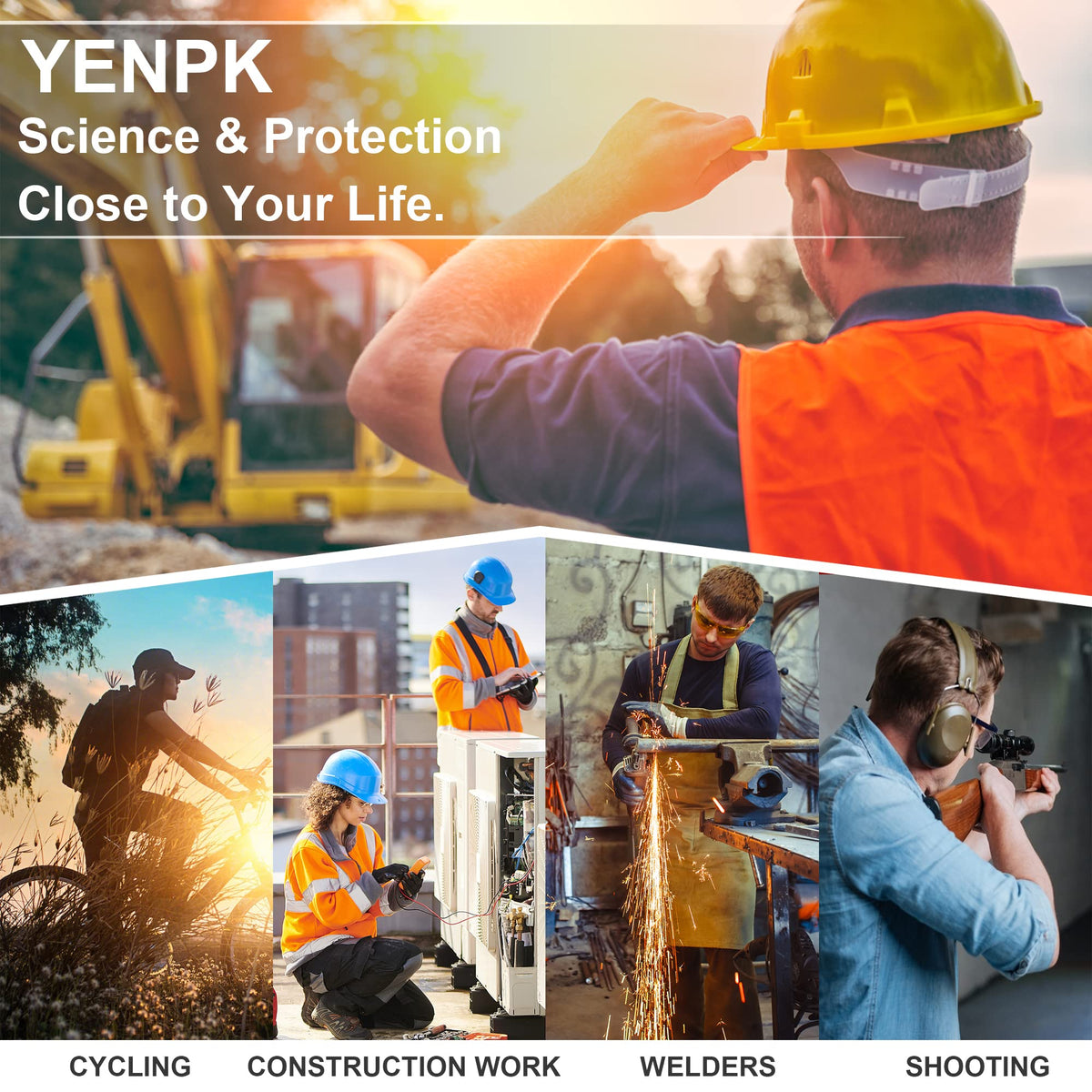 YENPK ANSI Z87.1+ certified eyewear guards against debris and dust