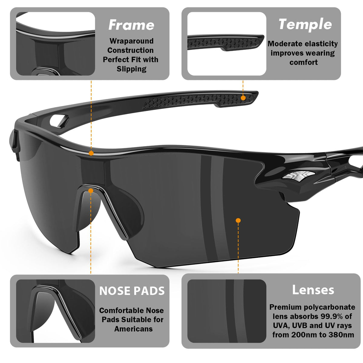 YENPK ANSI Z87.1+ UV and blue light protection for outdoor and screen use